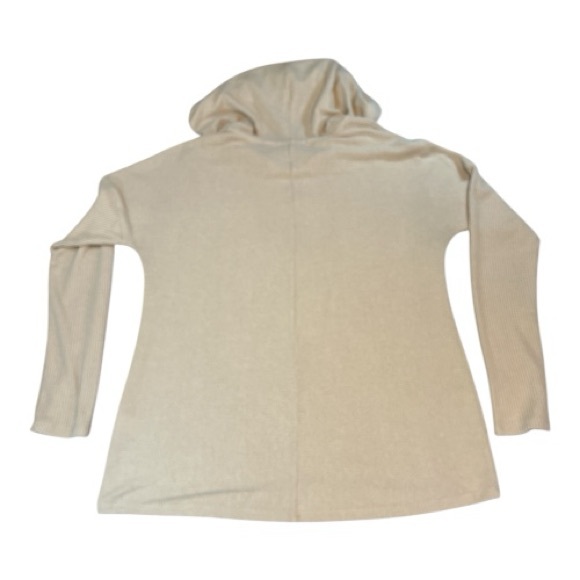 Anthropologie Cream Hooded Sweatshirt - Picture 3 of 7